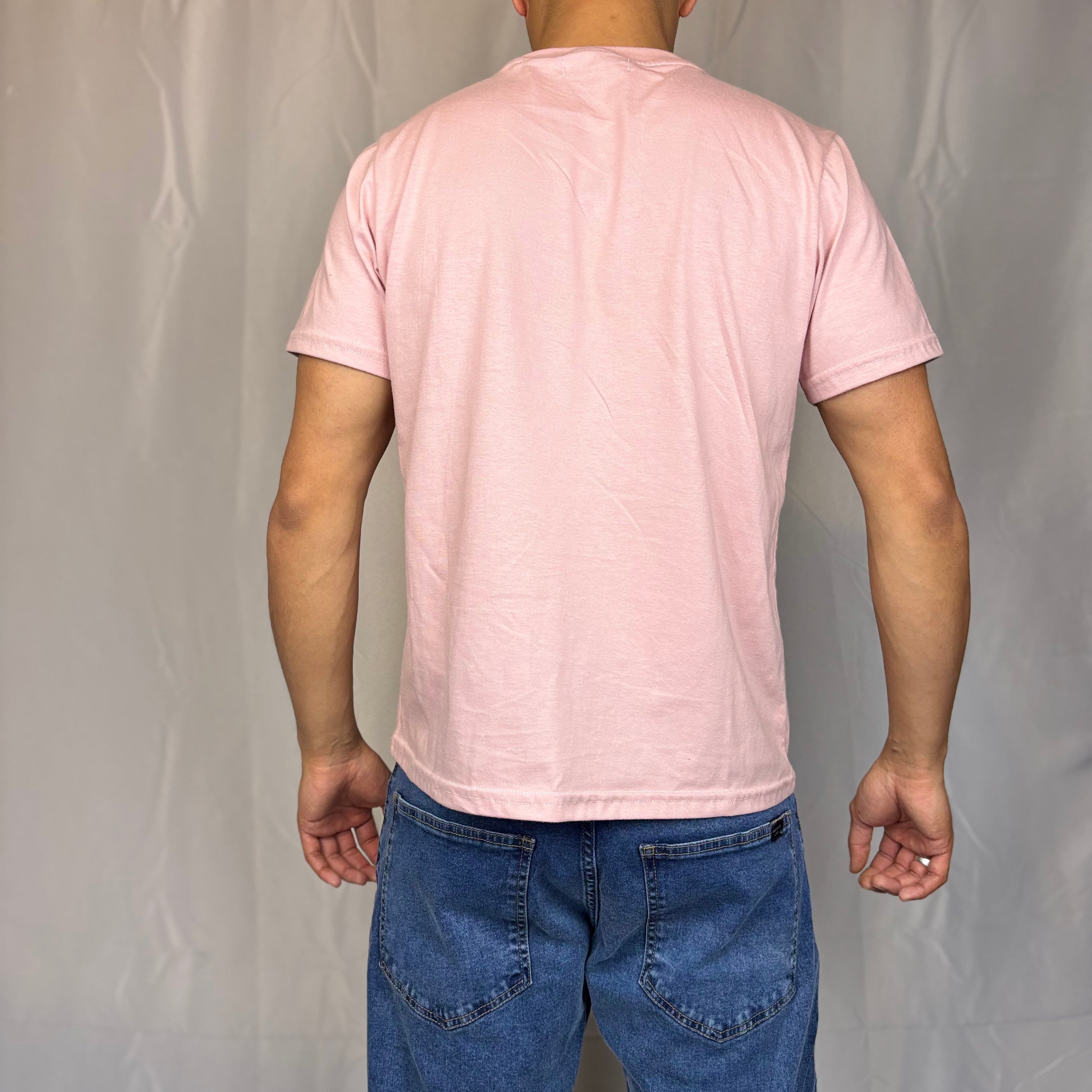Remera Bordada Rosa